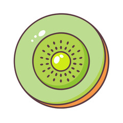 kiwi vector icon, foods vector illustration - simple illustration of kiwi perfect for logos, and foods-themed designs.