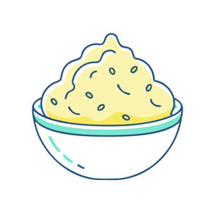 mashed potatoes vector icon, foods vector illustration - simple illustration of mashed potatoes perfect for logos, and foods-themed designs.