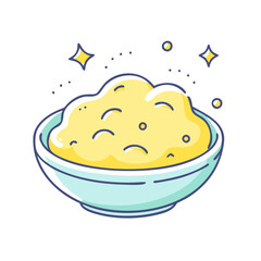 mashed potatoes vector icon, foods vector illustration - simple illustration of mashed potatoes perfect for logos, and foods-themed designs.