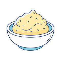 mashed potatoes vector icon, foods vector illustration - simple illustration of mashed potatoes perfect for logos, and foods-themed designs.