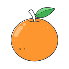 orange vector icon, foods vector illustration - simple illustration of orange perfect for logos, and foods-themed designs.