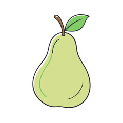 pear vector icon, foods vector illustration - simple illustration of pear perfect for logos, and foods-themed designs.