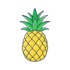 pineapple vector icon, foods vector illustration - simple illustration of pineapple perfect for logos, and foods-themed designs.