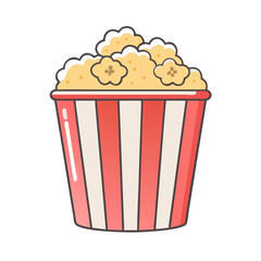 popcorn bucket vector icon, foods vector illustration - simple illustration of popcorn bucket perfect for logos, and foods-themed designs.