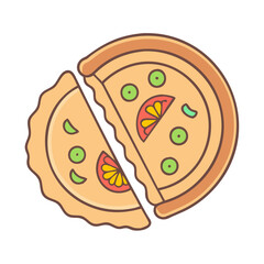 quesadilla vector icon, foods vector illustration - simple illustration of quesadilla perfect for logos, and foods-themed designs.