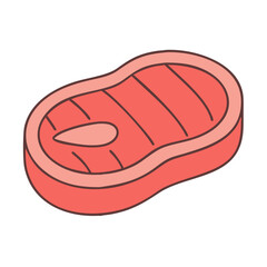 steak vector icon, foods vector illustration - simple illustration of steak perfect for logos, and foods-themed designs.