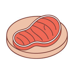 steak vector icon, foods vector illustration - simple illustration of steak perfect for logos, and foods-themed designs.