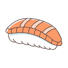 sushi nigiri vector icon, foods vector illustration - simple illustration of sushi nigiri perfect for logos, and foods-themed designs.