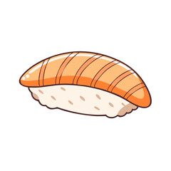 sushi nigiri vector icon, foods vector illustration - simple illustration of sushi nigiri perfect for logos, and foods-themed designs.