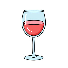 wine glass vector icon, foods vector illustration - simple illustration of wine glass perfect for logos, and foods-themed designs.