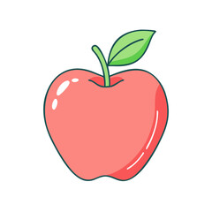 apple vector icon, foods vector illustration - simple illustration of apple perfect for logos, and foods-themed designs.
