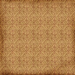 Warm golden damask wallpaper with distressed antique texture. Perfect for vintage posters, scrapbooking, interior design mockups, decorative papers, and classic themes.