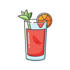 bloody mary vector icon, drinks vector illustration - simple illustration of bloody mary perfect for logos, and drinks-themed designs.