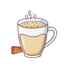 chai latte vector icon, drinks vector illustration - simple illustration of chai latte perfect for logos, and drinks-themed designs.