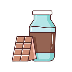 chocolate milk vector icon, drinks vector illustration - simple illustration of chocolate milk perfect for logos, and drinks-themed designs.