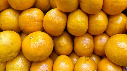 orange lemons in the market