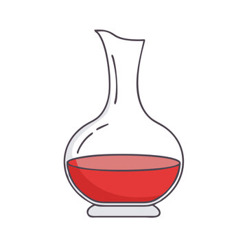 red wine decanter simple outline clip art preview