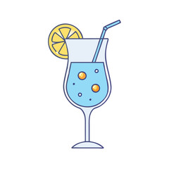 gin fizz vector icon, drinks vector illustration - simple illustration of gin fizz perfect for logos, and drinks-themed designs.
