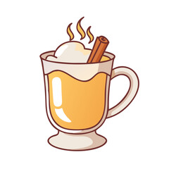 hot buttered rum vector icon, drinks vector illustration - simple illustration of hot buttered rum perfect for logos, and drinks-themed designs.