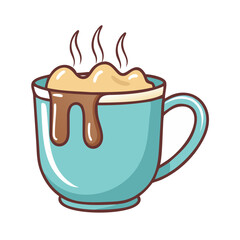 hot chocolate mug vector icon, drinks vector illustration - simple illustration of hot chocolate mug perfect for logos, and drinks-themed designs.