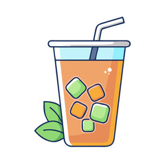 iced tea vector icon, drinks vector illustration - simple illustration of iced tea perfect for logos, and drinks-themed designs.