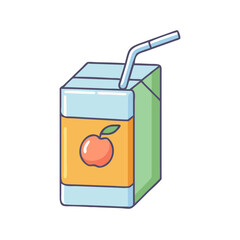 juice box vector icon, drinks vector illustration - simple illustration of juice box perfect for logos, and drinks-themed designs.