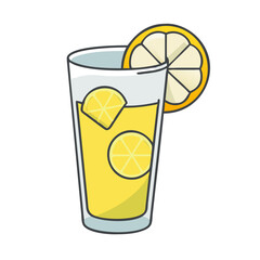 lemonade glass vector icon, drinks vector illustration - simple illustration of lemonade glass perfect for logos, and drinks-themed designs.