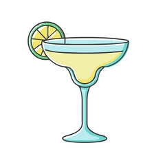 margarita glass vector icon, drinks vector illustration - simple illustration of margarita glass perfect for logos, and drinks-themed designs.