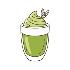 matcha latte vector icon, drinks vector illustration - simple illustration of matcha latte perfect for logos, and drinks-themed designs.