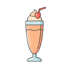 milkshake vector icon, drinks vector illustration - simple illustration of milkshake perfect for logos, and drinks-themed designs.