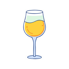 mimosa glass vector icon, drinks vector illustration - simple illustration of mimosa glass perfect for logos, and drinks-themed designs.