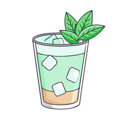 mint julep vector icon, drinks vector illustration - simple illustration of mint julep perfect for logos, and drinks-themed designs.