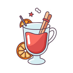 mulled wine vector icon, drinks vector illustration - simple illustration of mulled wine perfect for logos, and drinks-themed designs.