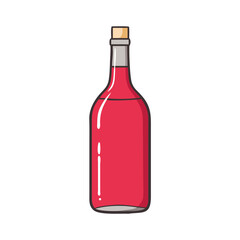 red wine bottle vector icon, drinks vector illustration - simple illustration of red wine bottle perfect for logos, and drinks-themed designs.