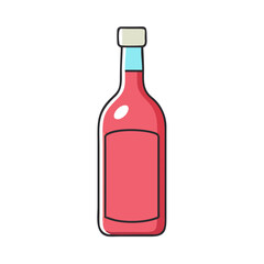 red wine bottle vector icon, drinks vector illustration - simple illustration of red wine bottle perfect for logos, and drinks-themed designs.
