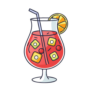 recommend clip art: sangria glass vector icon, drinks vector illustration - simple illustration of sangria glass perfect for logos, and drinks-themed designs.