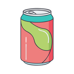 soda can vector icon, drinks vector illustration - simple illustration of soda can perfect for logos, and drinks-themed designs.
