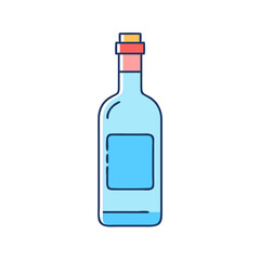vodka bottle vector icon, drinks vector illustration - simple illustration of vodka bottle perfect for logos, and drinks-themed designs.
