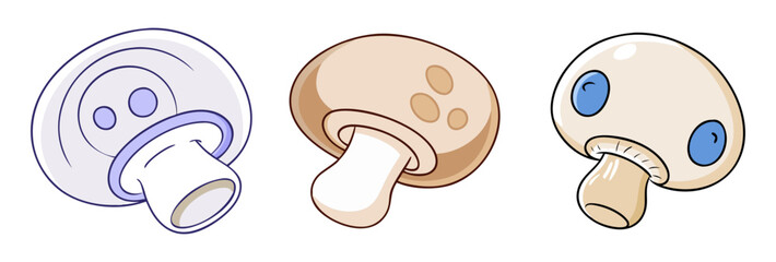 button mushroom vector icon, vegetables vector illustration - simple illustration of button mushroom perfect for logos, and vegetables-themed designs.
