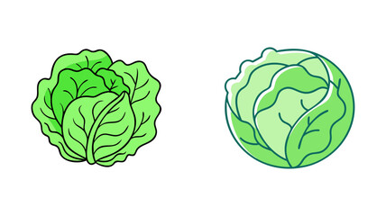 cabbage vector icon, vegetables vector illustration - simple illustration of cabbage perfect for logos, and vegetables-themed designs.