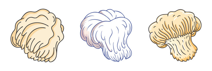 lion s mane mushroom vector icon, vegetables vector illustration - simple illustration of lion s mane mushroom perfect for logos, and vegetables-themed designs.