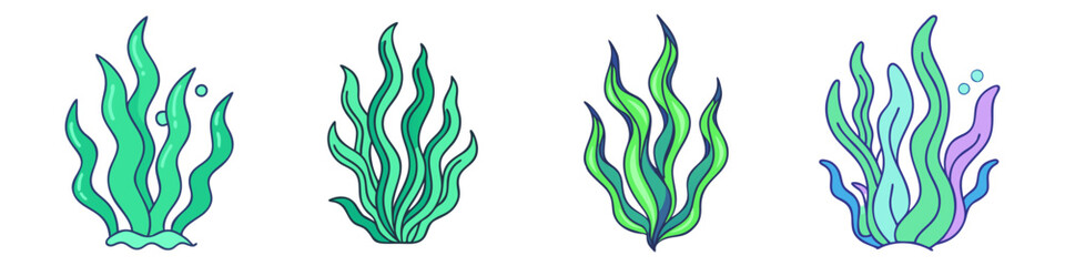 seaweed vector icon, vegetables vector illustration - simple illustration of seaweed perfect for logos, and vegetables-themed designs.