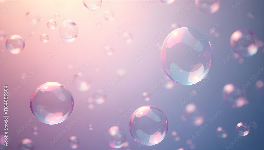 Poster bubbles floating gently in the air
