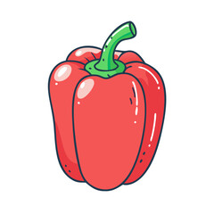 bell pepper vector icon, vegetables vector illustration - simple illustration of bell pepper perfect for logos, and vegetables-themed designs.