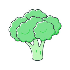 broccoli vector icon, vegetables vector illustration - simple illustration of broccoli perfect for logos, and vegetables-themed designs.