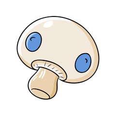 button mushroom vector icon, vegetables vector illustration - simple illustration of button mushroom perfect for logos, and vegetables-themed designs.