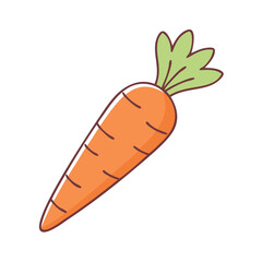 carrot vector icon, vegetables vector illustration - simple illustration of carrot perfect for logos, and vegetables-themed designs.