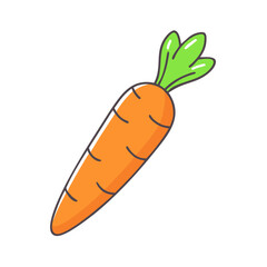 carrot vector icon, vegetables vector illustration - simple illustration of carrot perfect for logos, and vegetables-themed designs.