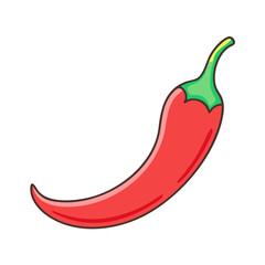 chili pepper vector icon, vegetables vector illustration - simple illustration of chili pepper perfect for logos, and vegetables-themed designs.