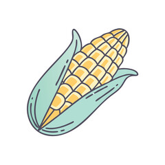 corn on the cob vector icon, vegetables vector illustration - simple illustration of corn on the cob perfect for logos, and vegetables-themed designs.